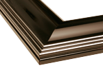 University of Southern California Double Opening with Campus Image (Stacked) Frame in Classic Ebony with Silver Trim with Black & Silver Mats for document: 8 1/2"h x 11"w  